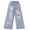 Blue, variant on TOOYOU Girls Jeans Demin Pants Bowknot Wide Leg Flare Cargo Jeans Boot Cut Bottom Denim Pants Versatile Straight-Leg Pants Classic Trousers For Sweet Girls Size 4-5 Years Light Blue