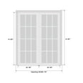 thumbnail image 6 of Interior Solid French Double Doors Frosted Glass | Veregio 7288 Matte Grey | Wood Solid Panel Frame Trims | Closet Bedroom Sturdy Doors -72" x 80" (2* 36x80), 6 of 6