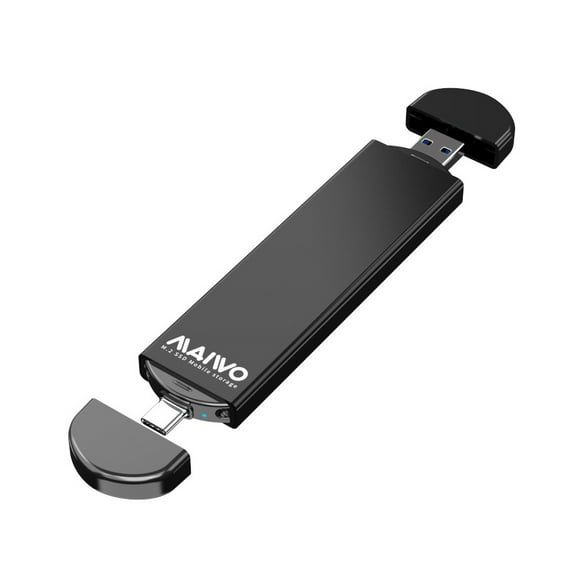 MAIWO M.2 SATA SSD Box USB+Type-C 2 in 1 Easy to Carry Fast Transmission Aluminum Alloy Shell Supports the M.2 SATA SSD K1683L