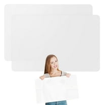 GIXUSIL 2 Pack Silicone Mats for Kitchen Counter, 23.62" x 15.75"x 1.5mm Thick Large Silicone Mat, Nonskid Heat Resistant Countertop Protector, Easy to Clean, White Translucent