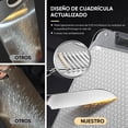 thumbnail image 2 of 2 IN 1 Tabla para Picar Acero Inoxidable, Tablas para Picar Cocina 304 Acero Inoxidable + Paja de Trigo PP, Asa de Pie y Colgante, Antideslizante, Fácil de Limpiar Tabla para Cortar, 2 of 4
