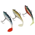 thumbnail image 3 of Señuelo de pesca, señuelo de pesca Señuelos falsos brillantes con cola T Cebo de pesca Valor inmejorable, 3 of 8
