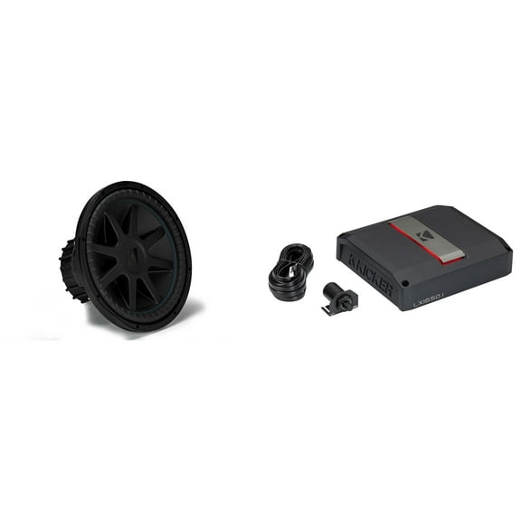 Kicker 50CVX154 CompVX 15" Sub, Dual 4-Ohm & 51LX16501 Mono Amp Bundle