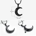 thumbnail image 2 of Moon Cremation Neckalce for Ashes for Women Men, Stainless Steel Memorial Lockets Keepsakes Jewelry for Ashes Pendant, 2 of 5