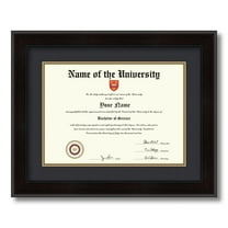 ArtToFrames 10x14 Diploma Frame - Framed in Mahogany and Burgundy with Black and Gold Mats, Comes with Regular Glass and Easy-to-Hang for Wall Hanging (Diploma-4211-10x14)