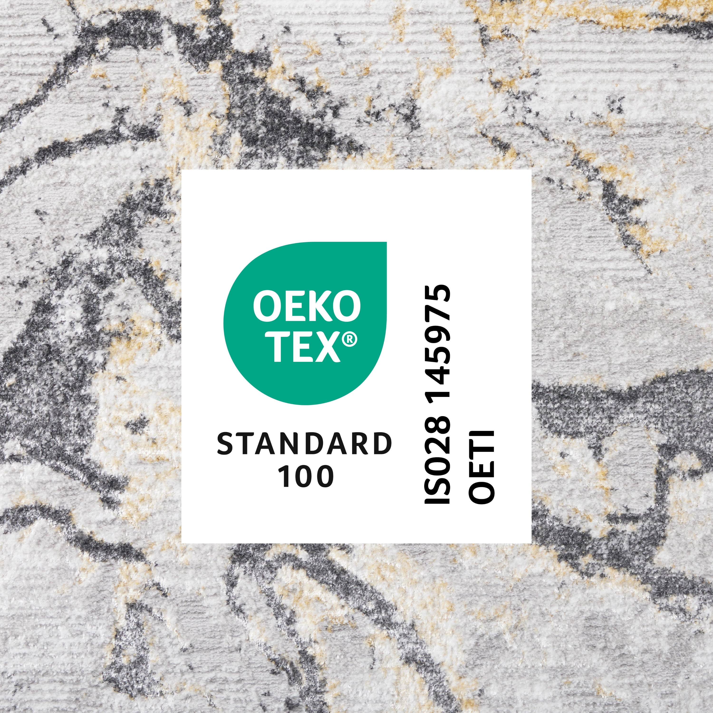 TOWN & COUNTRY LUXE Opaline Bold Marble Runner Area Rug with Glam Metallic Ribbed Texture Pile, Charcoal Grey, 1'9"x7'2"