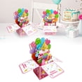 thumbnail image 2 of VKLU 4st Birthday 3D Pop Up Box Card, First Year Milestone Explosion Box Greeting Card with Envelope and Ribbon, Unique Keepsake Gift, Vibrant 3D Cake Scene, 2 of 9
