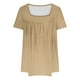 thumbnail image 3 of Fiudx Liquidación de Ofertas Flash Mujer Moda Casual Manga Corta Suelta Camiseta Blusa Tops, 3 of 3