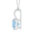 thumbnail image 2 of ANGARA Natural V-Bale Round 1.6 ct Aquamarine Solitaire Pendant in 14K White Gold for Women (Size-8mm) | March Birthstone, Birthday, Anniversary, Jewelry Gift for Women | Natural Aquamarine Necklace, 2 of 10