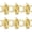 gold, variant on Jiibva Snowflake Napkin Buckle Alloy Art Deco Christmas Napkin Rings 6 Pack