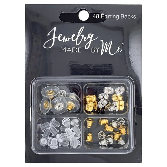 Jewelry Made By Me Earring Backs 48/Pkg - Multi
