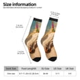 thumbnail image 2 of KLL Rainbow White Horse Print Cool Socks Men's Women's Crew Socks Funny Crazy Novelty Stockings, 2 of 6