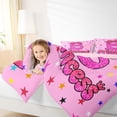 thumbnail image 3 of spefrowx Kawaii Princess Initial B Queen Comforter Set for Girls, Pink Sequin Print Ribbon Comforter Sets Queen, Pink Reversible, 3 Pieces, 1 Comforter and 2 Pillowcases, 3 of 6