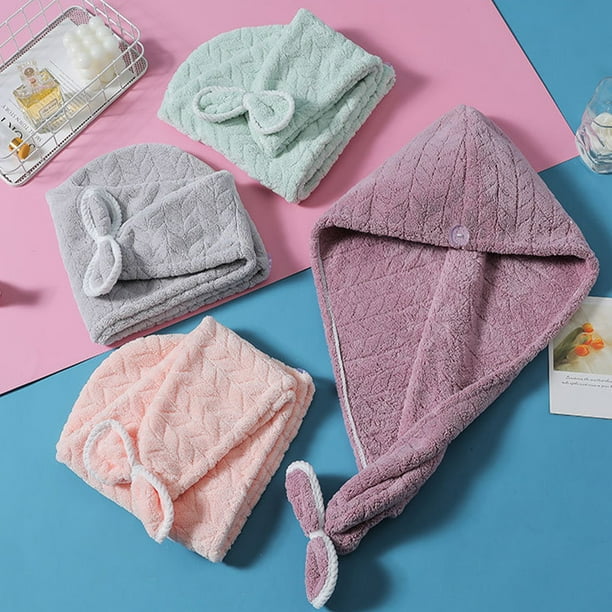 Toallas De Microfibra Para El Pelo - Pack 2 Unidades, Turbante Absorbente Para Secado Rápido