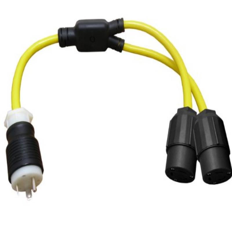 Conntek YTT30520 RV 30Amp RV/Generator Y Adapter Plug to L520 Locking