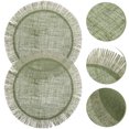 thumbnail image 2 of SHISUYAN 2Pcs Cutlery Mat Round Placemat Woven Style Placemat Dining Table Coaster Place Mats, 2 of 8