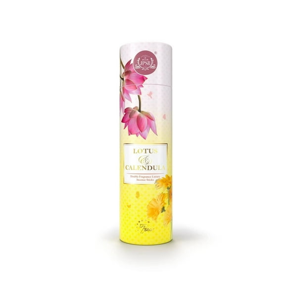 JPSR Lotus & Calendula Luxury Double Fragrance Incense Sticks, 100 Count, 1 Pack