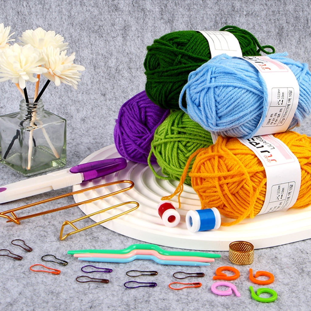 Crochet Hooks Set, Crochet Kits for Beginners Adults, Ergonomic Crochet Starter Accessories Kits, Crochet Kits for
