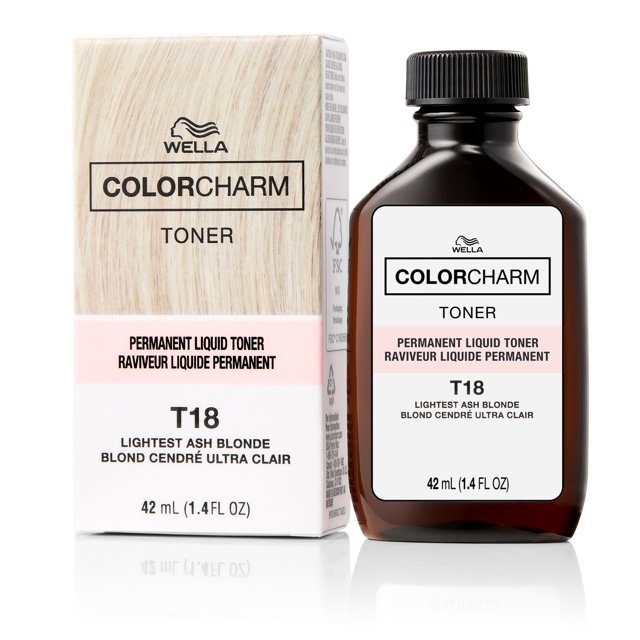 Wella Color Charm Permanent Liquid Hair Toner T-18, White Lady, 1.42 Fl. Oz.