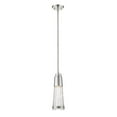 thumbnail image 1 of Z Lite 1923P-BN-LED 14.7 x 4.6 in. Single Light Pendant, Brushed Nickel & Chisel, 1 of 1