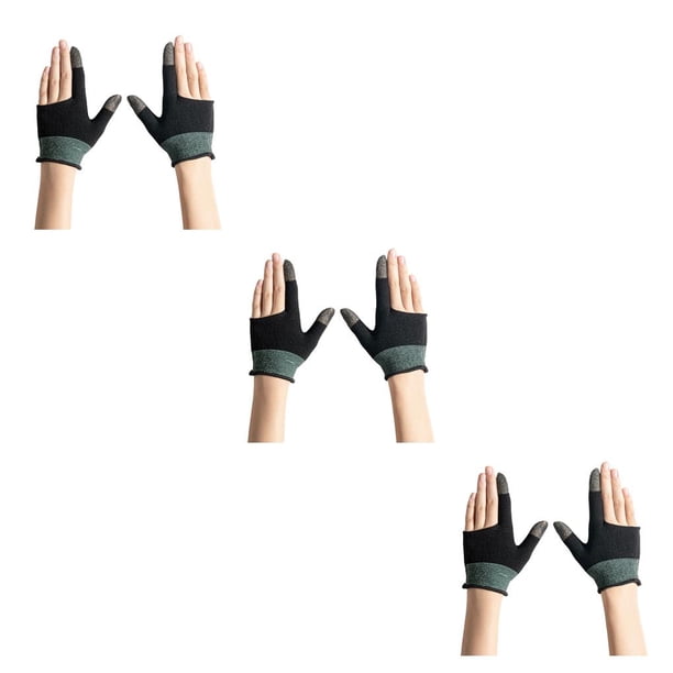 Methold 1 par de guantes para juegos móviles, guantes de Control táctil sensibles altamente conductivos, antideslizantes, transpirables, tamaño libre Type1