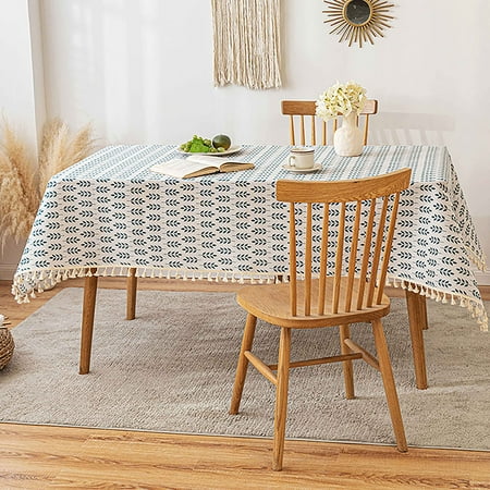 

Tablecloths For Rectangle Tables Pastoral Printed Tablecloth Cotton Linen Washable Table Covers For Home Living Room Farmhouse Garden Outdoor Floral-C-110x170cm(43x67 )