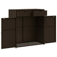 thumbnail image 5 of vidaXL Garden Storage Cabinet Brown 105x55x113 cm Poly Rattan, 5 of 5