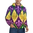 thumbnail image 2 of Wukai Mardi Gras4 Print Men Hoodies Fleece Sweatshirts Long Sleeve Sweaters Pullover Fall Outfits Winter Clothes-Medium, 2 of 7