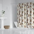 thumbnail image 2 of Lightgray Highland Cow Boot Flower Pattern Shower Curtain 72"x72" ,Bathroom Decorative Shower Curtains Set with 12 Hooks,Modern Waterproof Washable Shower Curtain, 2 of 6