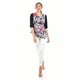 thumbnail image 4 of Blusa con estampado floral Roman Fashion /Juvenil, 104 (Fiusha) fucsia G, 4 of 4