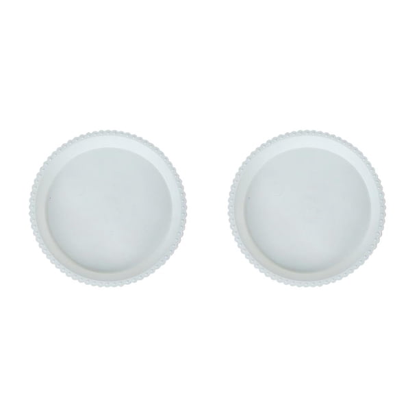 Moyic Bandeja portátil duradera Base de plantación grande plástico práctico bandejas de goteo de fondo platillo herramientas al Blanco 160x11cm 2piezas
