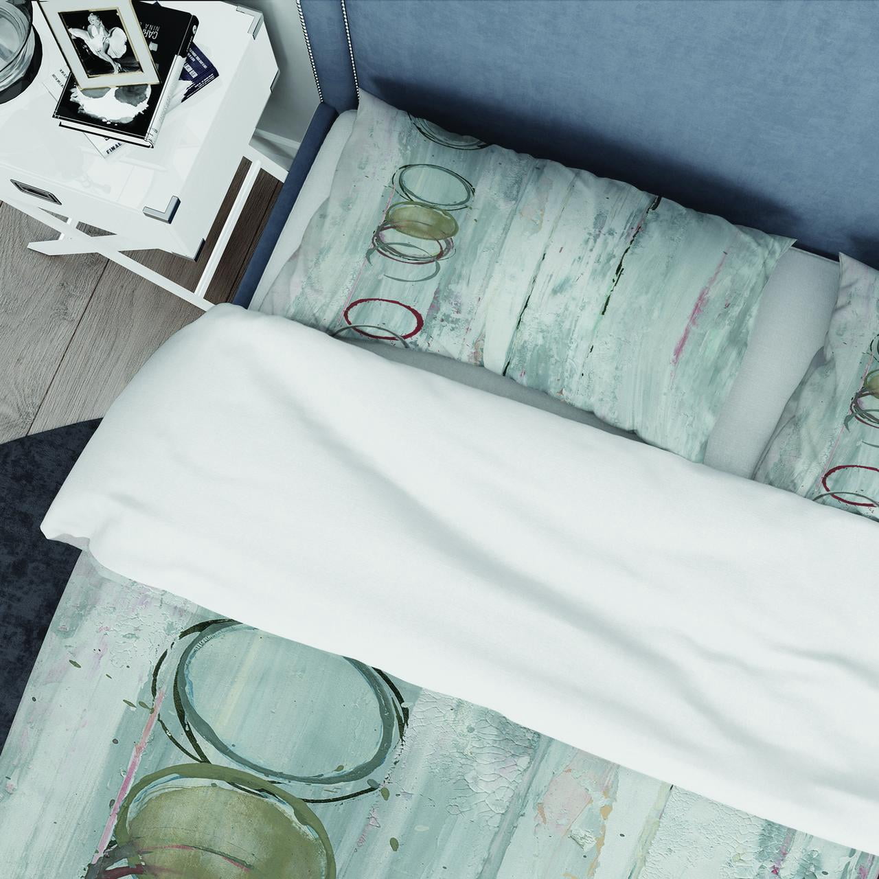 Designart 'Whitewashed Syrah' Geometric Duvet Cover Set