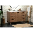 thumbnail image 2 of 48 inch single bathroom vanity in walnut brown, 2 of 16