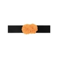 thumbnail image 1 of Cinturón Elástico Ancho para Mujeres INSPIRE CHIC, Corsé Estirable de Doble Flor Grande, Elegante y Casual para Vestido 68x6cm/26.8x2.4 pulgadas (LxA) Naranja Claro, 1 of 6
