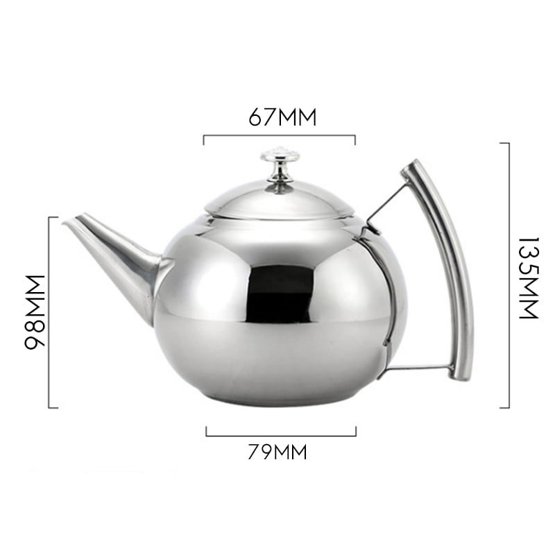 Stainless Steel Teapot Elegant Tea Kettle with Infuser Induction Stovetop Gift