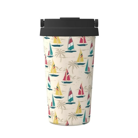

Hirioo Reto Marine Nautical for Coffee Travel Mug Insulated Coffee Mug with Lid