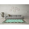 thumbnail image 3 of Ahgly Company Indoor Rectangle Abstract Light Blue Modern Area Rugs, 5' x 8', 3 of 4
