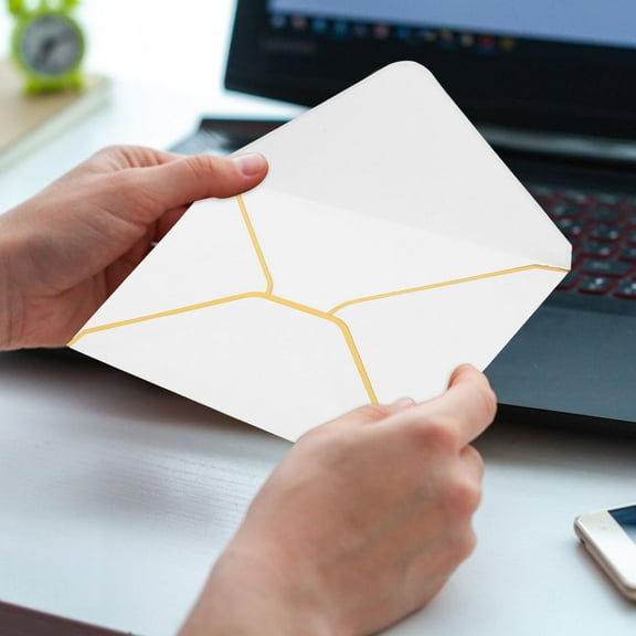 LOLIPPYY 50Pcs Simple Design Paper Cards Envelopes Invitation Envelope