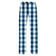 thumbnail image 3 of Ashirexll Women's Pants, Casual Pants for Women, Ladies Fashion Plaid Printed Daily Casual Pants with Pockets Summer Comfortable Mid Waist Long Pants Casual at Home, 3 of 4
