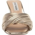 thumbnail image 2 of Steve Madden Twinkled Gold  Kitten Braided Toe Knotted Mule Slide Heeled Sandals (Gold, 7), 2 of 4