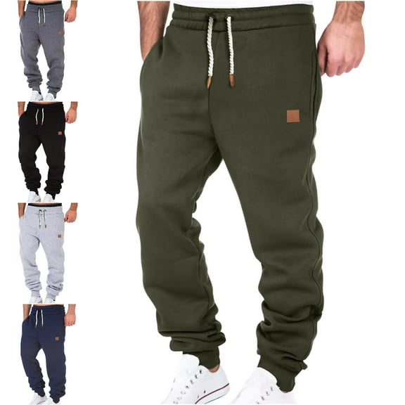 Xzbqbs Men's Casual Joggers Pants Elastic Waist Drawstring Tapered Cargo Pants Hiking Outdoor Track Jogger Sweatpants for Men