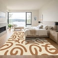 thumbnail image 3 of ODIKA 2'x3' Machine Washable Non-Slip Area Rug, Modern Cheetah Motif with Artistic Khaki Tones High Traffic Rug with Pad, Ivory, 900683, 3 of 8