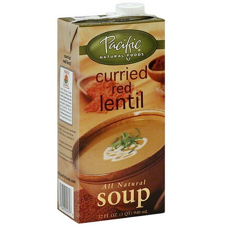 Pacific Natural Foods Natural Curried Red Lentil Soup, 32 oz (Pack of