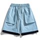 thumbnail image 1 of pstuiky Pantalones cortos cargo para hombre, Pantalones cortos casuales cómodos de moda para hombre, de color liso, con cintura elástica regular, para playa Pantalones cortos cargo, 1 of 4
