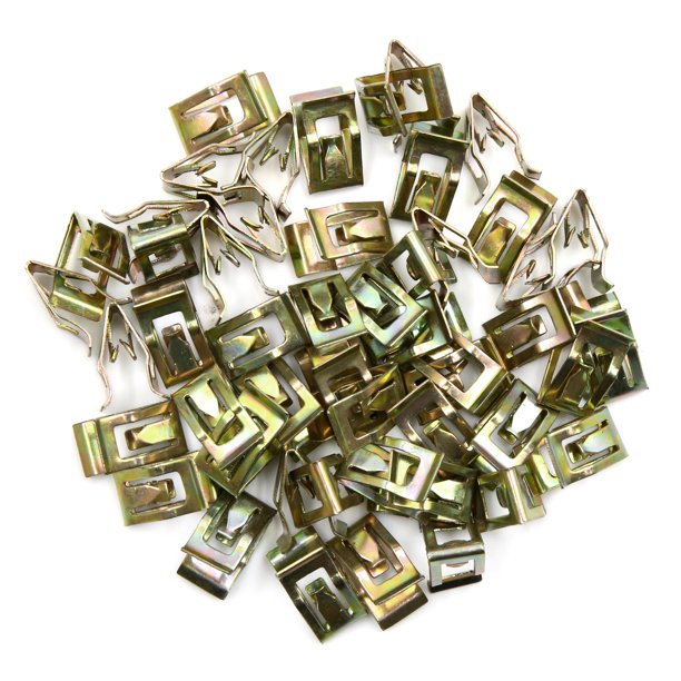 50pcs Bronze Tone Car Console Instrument Panel Dash Trim Metal Retainer