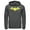 Charcoal Heather, variant on Men's Batman Winged Hero Symbol Pull Over Hoodie Black Small