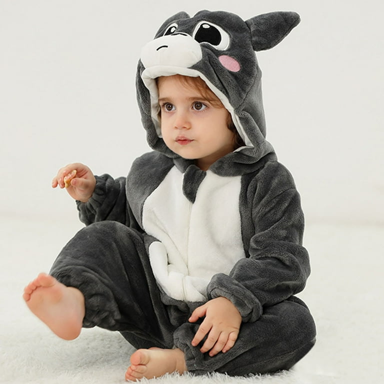 Baby Animal Baby Boy Girl Jumpsuit Baby Hooded Clothes Cute Long
