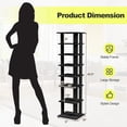 thumbnail image 2 of Zapatero vertical de 8 niveles, organizador de zapatos alto y estrecho, zapatero que ahorra espacio con estante extraíble para sala de estar, dormitorio, entrada, dormitorio, apartamento (negro), 2 of 4