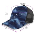thumbnail image 3 of Picia Starry Sky Pattern Trucker Hat,Baseball Cap,Sun Protection Cap,Stylish Headwear,Leisure Cap,Outdoor Sports Cap, 3 of 7