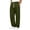 Army Green, variant on Iyufng Mens Knee Pleated Loose Wide Leg Casual Track Pants Drawstring Elastic Waist with Side Pockets